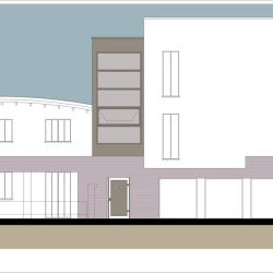 Casa M10 Prospetto fronte strada. Lato nord.